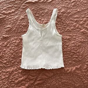 Billabong Ivory Ribbed Tank Top
